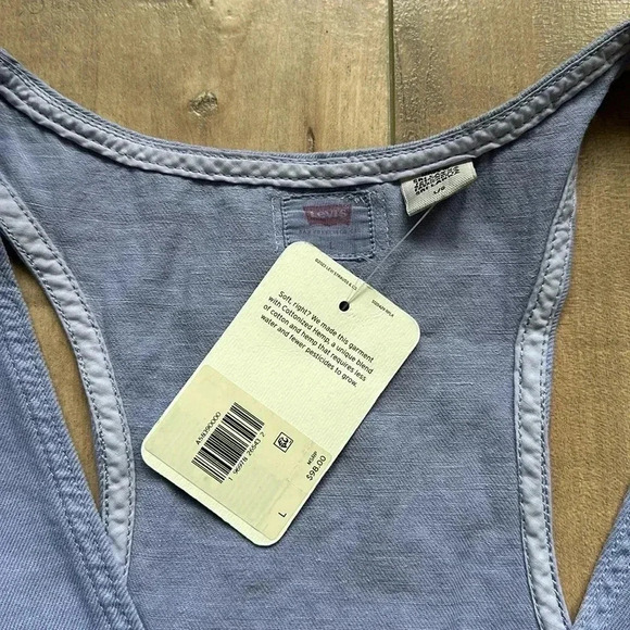 NWT Levi’s Rydon Cutout Romper Cotton/Hemp, Size Large in Dusty Persian - Picture 10 of 14